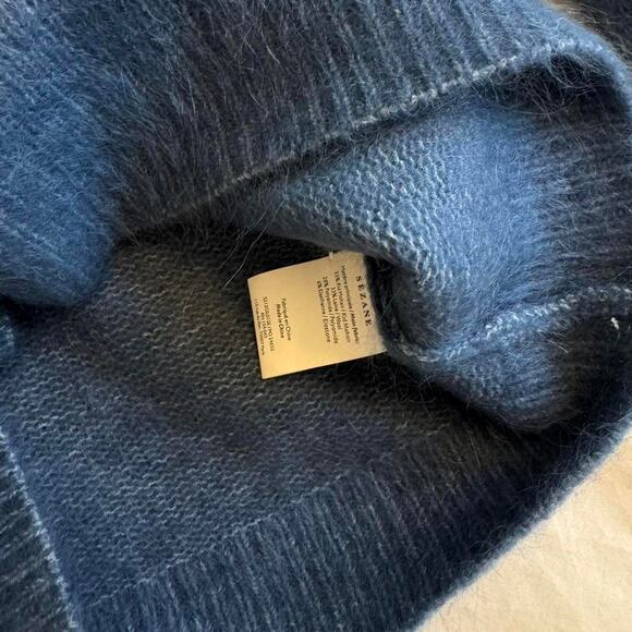 Sezane blue sweater with white - Picture 3 of 4